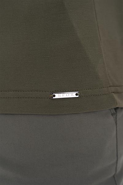 Ts 903 Comfort Fit Polo Yaka Modal Karışım Kısa Kol Casual Haki Tişört