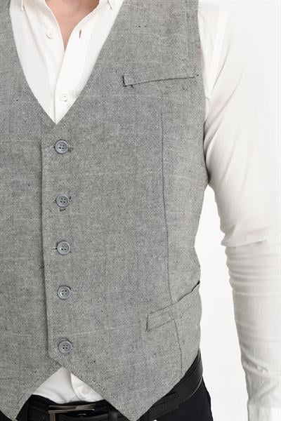 Y 149 Slim Fit Gri Spor Yelek