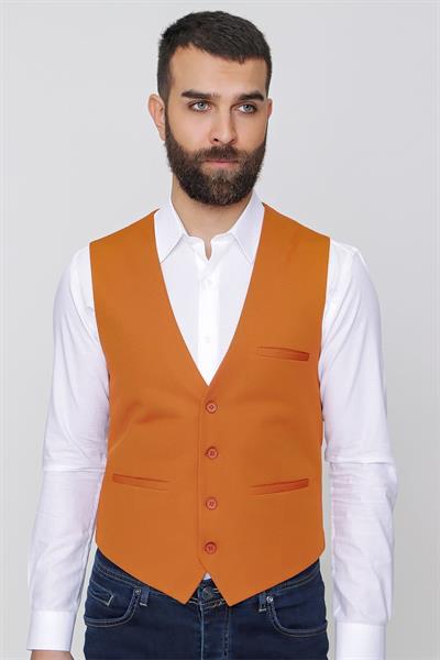 Y 155 Slim Fit Hardal Spor Yelek