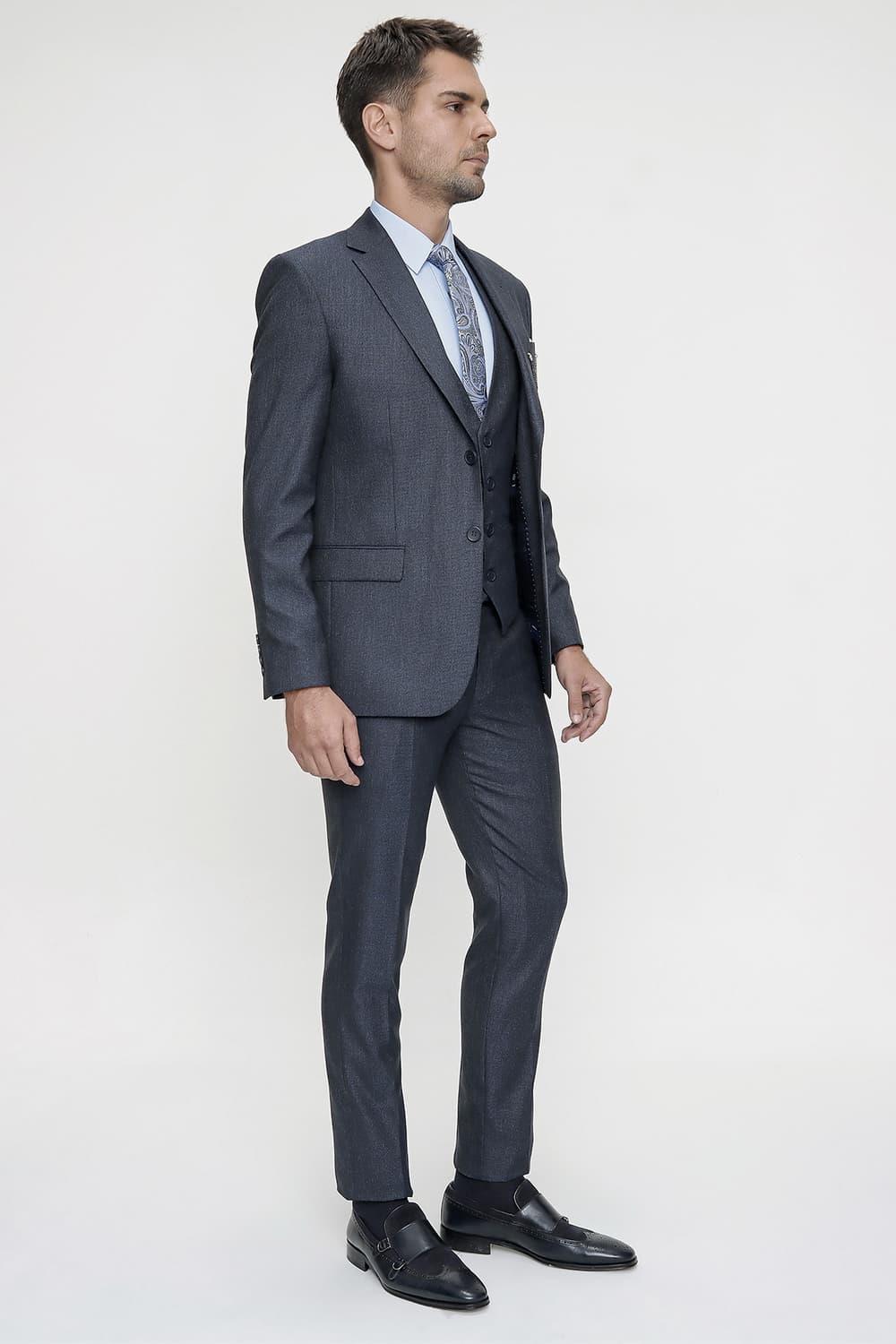 TK 821 Slim Fit Lacivert Klasik Takım Elbise