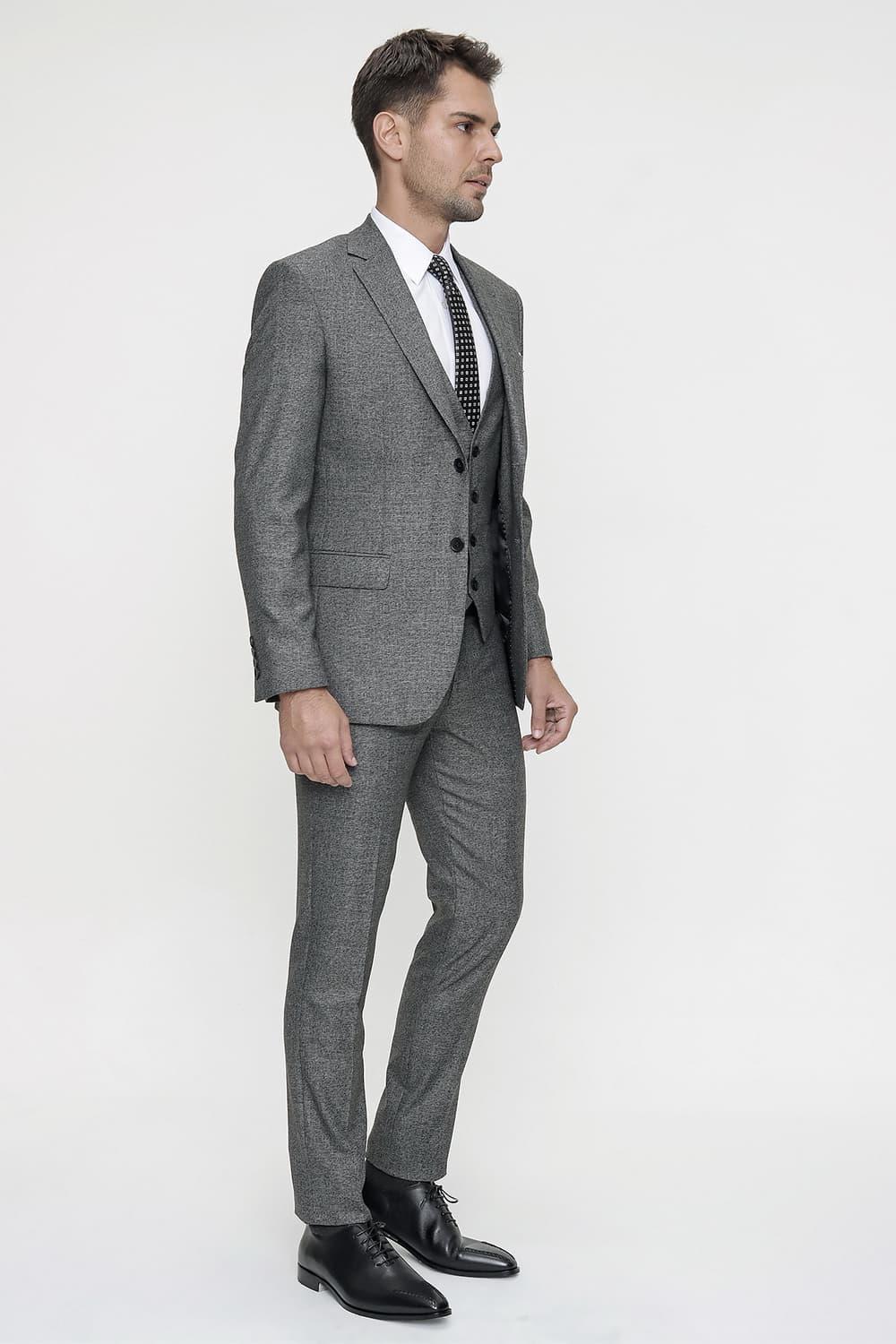 TK 821 Slim Fit Siyah Klasik Takım Elbise