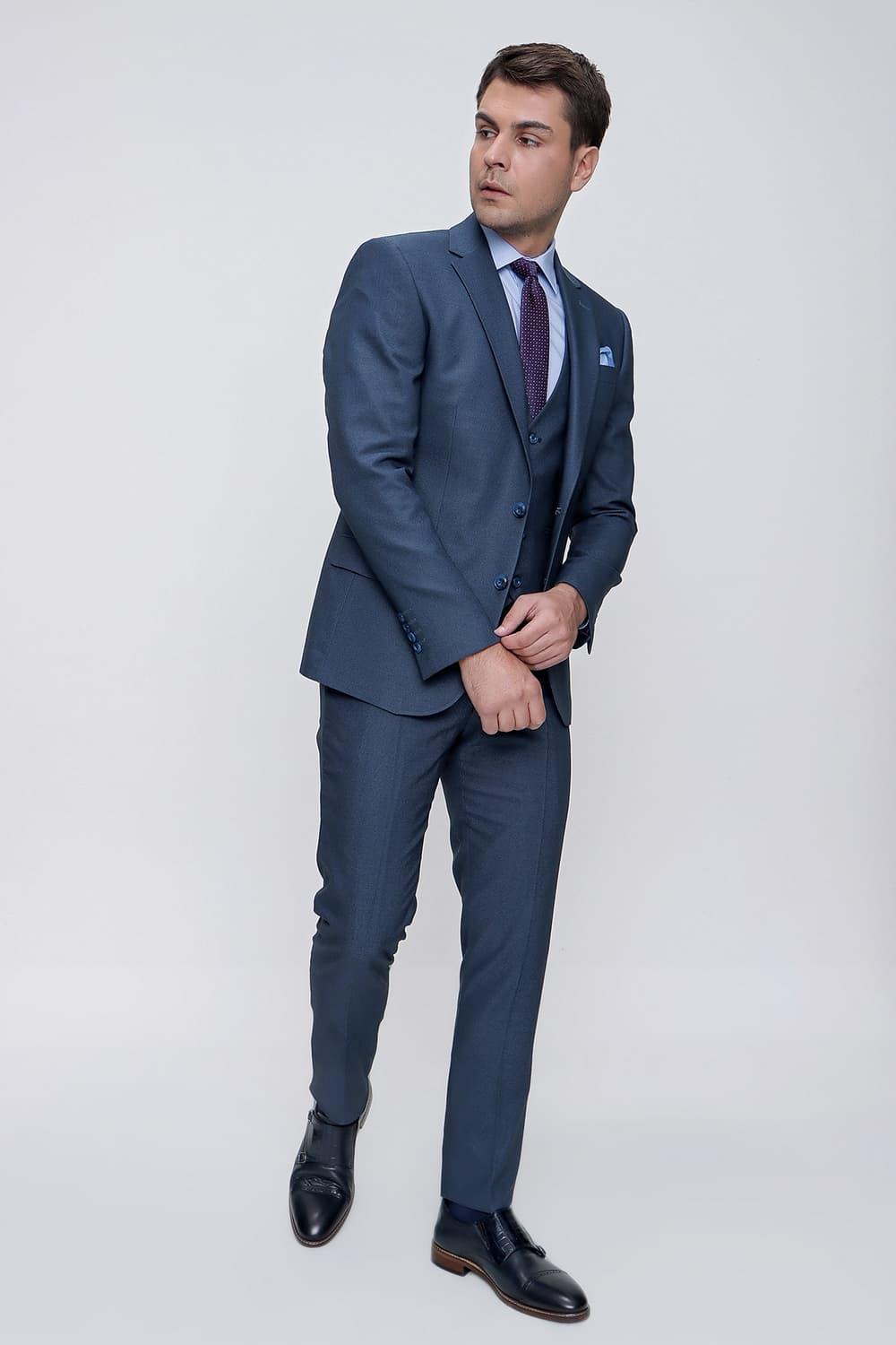 TK 826 Slim Fit Gece Mavisi Klasik Takım Elbise