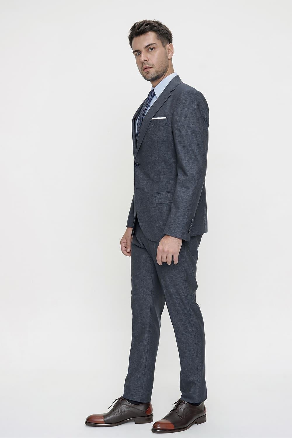 TK 832 Slim Fit Koyu Lacivert Klasik Takım Elbise