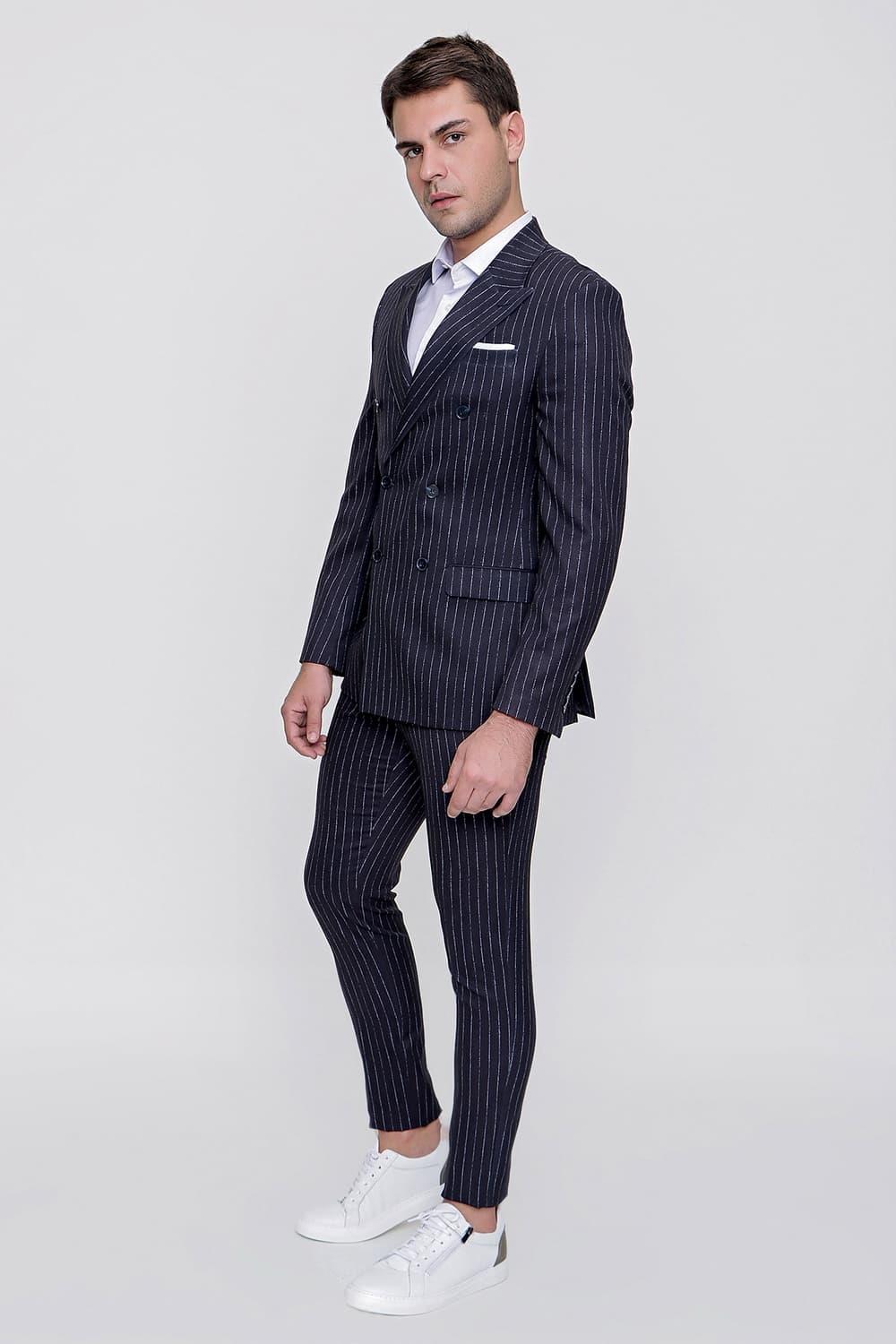 TK 837 Slim Fit Lacivert Klasik Takım Elbise