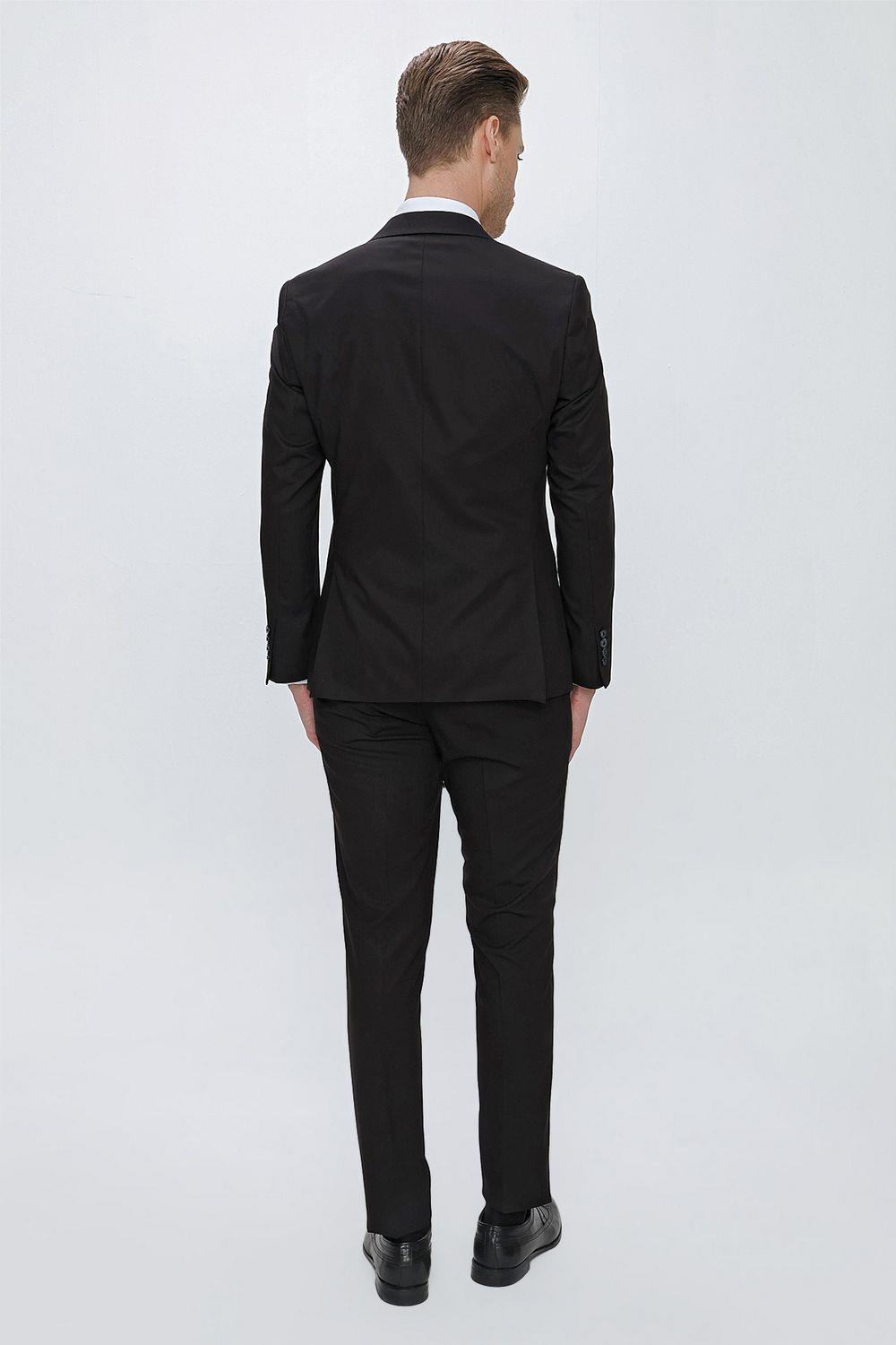 TK 868 Slim Fit Siyah Klasik Takım Elbise
