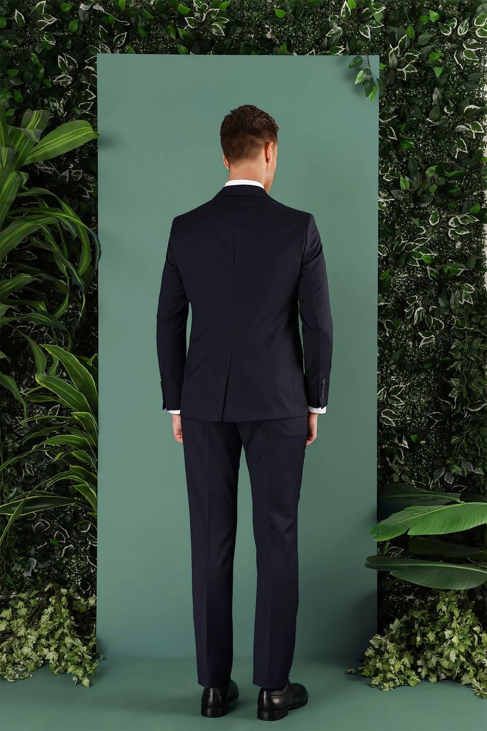 TK 869 Slim Fit Lacivert Klasik Takım Elbise