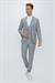 TK 870 Slim Fit Gri Klasik Takım Elbise