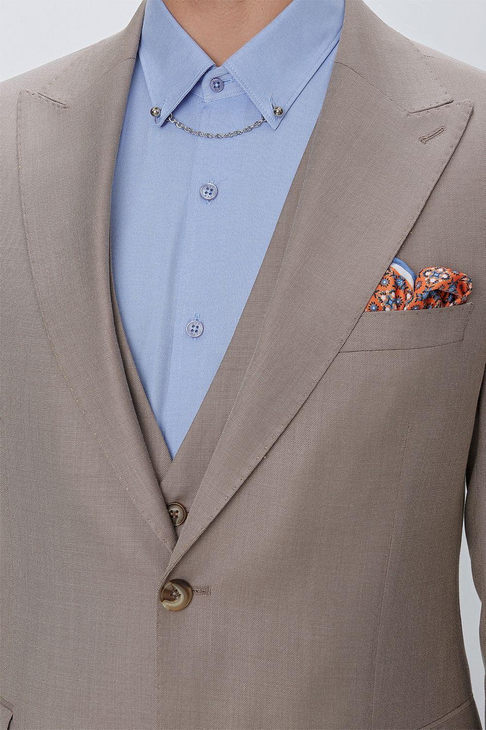 TK 870 Slim Fit Vizon Klasik Takım Elbise
