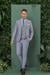 TK 872 Slim Fit Gri-Mavi Klasik Takım Elbise
