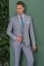 TK 872 Slim Fit Gri-Mavi Klasik Takım Elbise