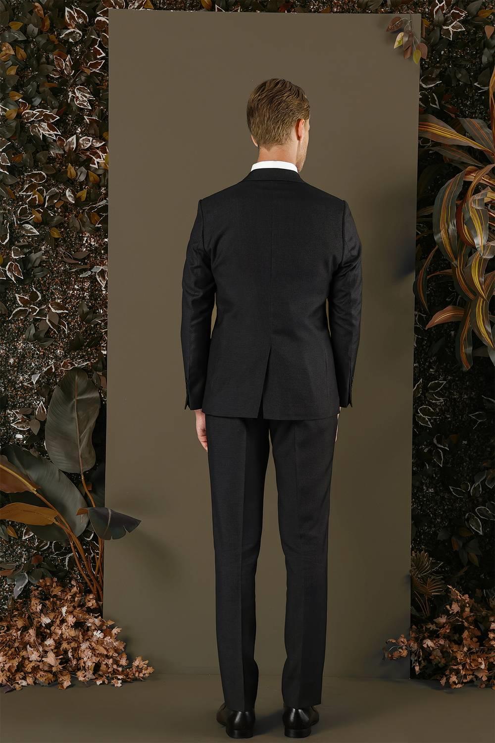 TK 878 Slim Fit Lacivert Klasik Takım Elbise