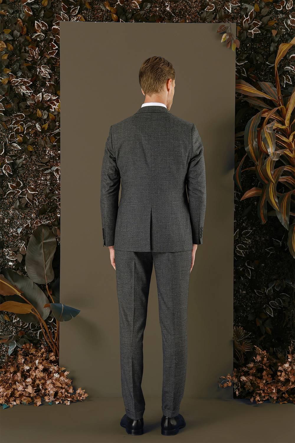 TK 880 Slim Fit Antrasit Klasik Takım Elbise