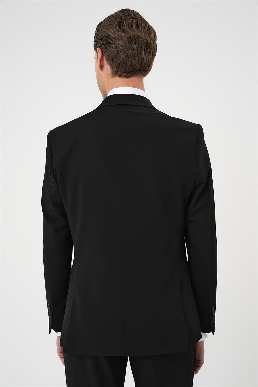 TK 901 Slim Fit Siyah Klasik Takım Elbise