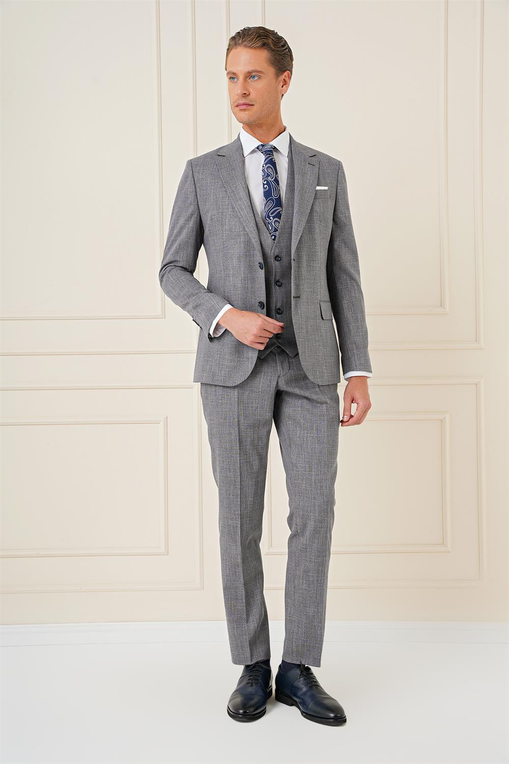 TK 902 Slim Fit Lacivert Klasik Takım Elbise