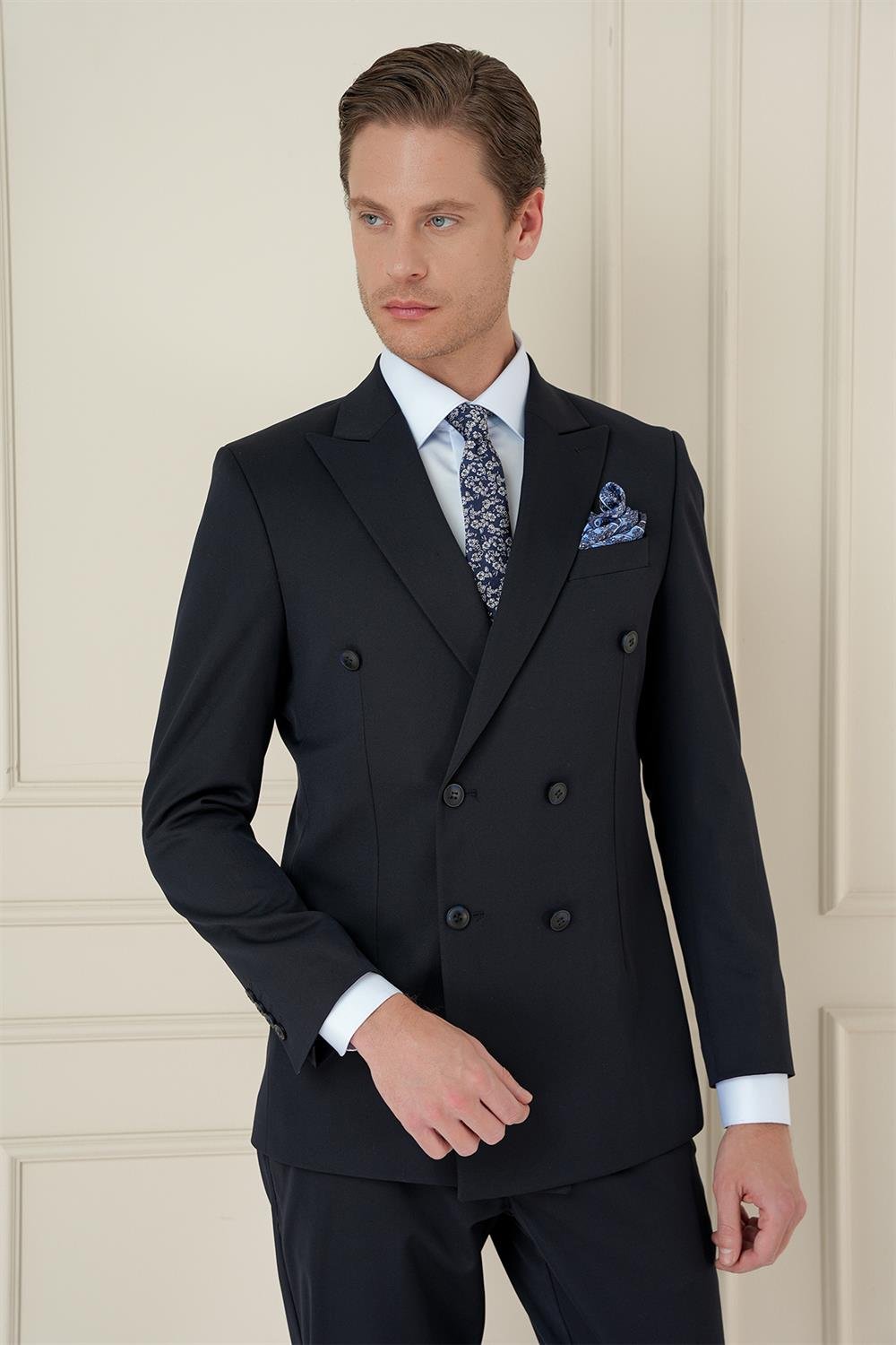 TK 905 Slim Fit Lacivert Spor Takım Elbise