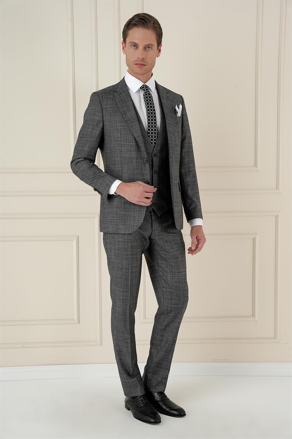TK 906 Slim Fit Antrasit Spor Takım Elbise