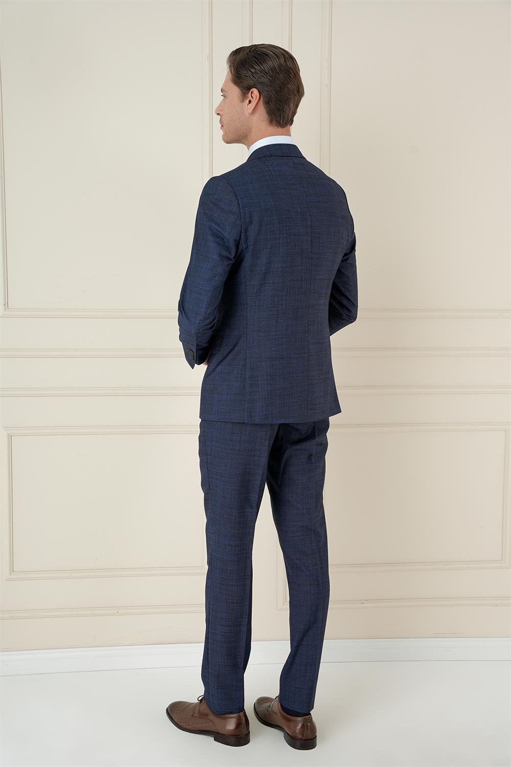 TK 906 Slim Fit Lacivert Spor Takım Elbise
