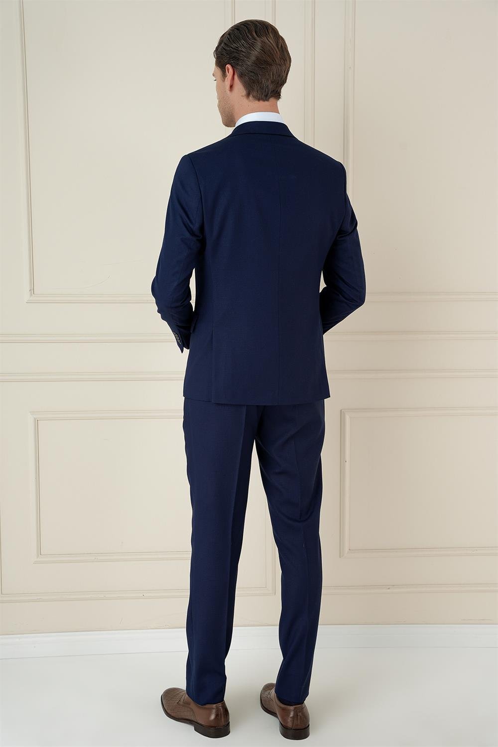 TK 907 Slim Fit Lacivert Spor Takım Elbise