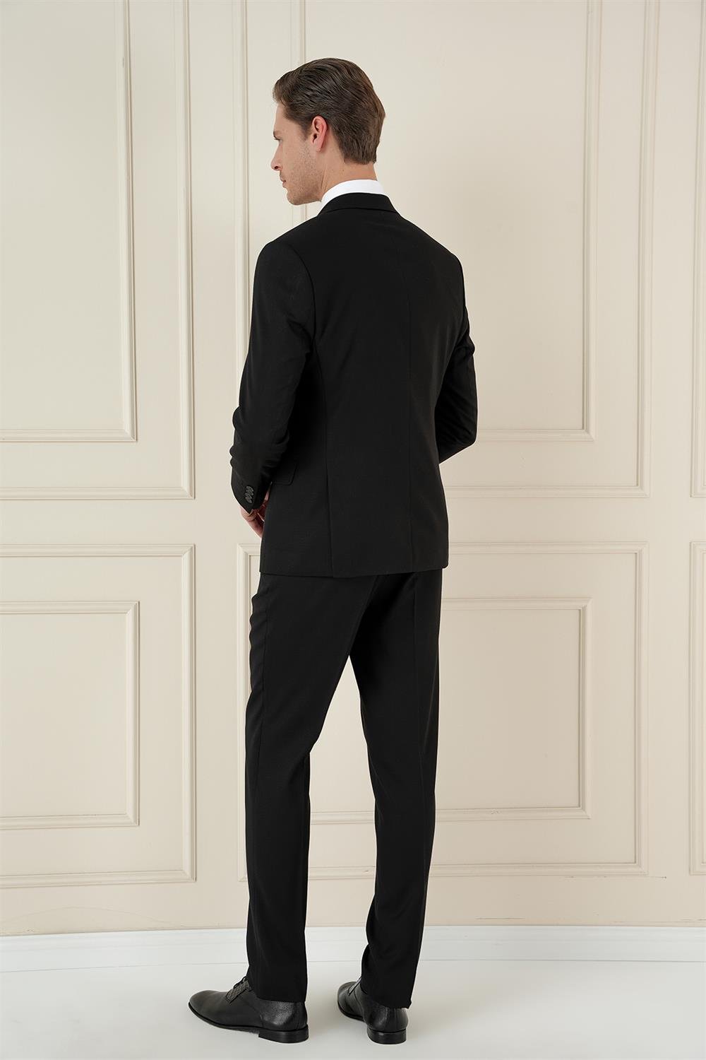 TK 907 Slim Fit Siyah Spor Takım Elbise