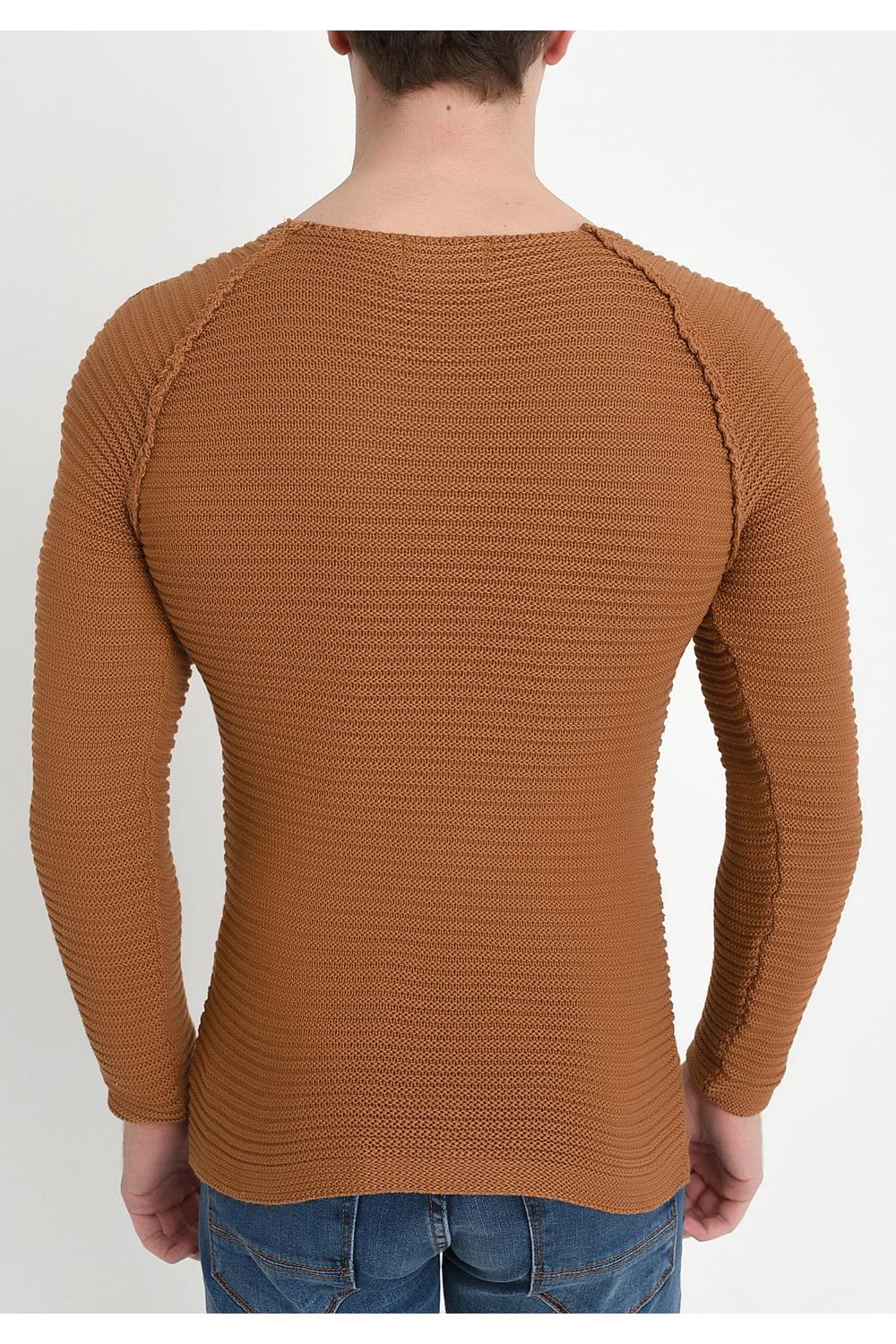 TR 807 Slim Fit Camel O Yaka Triko