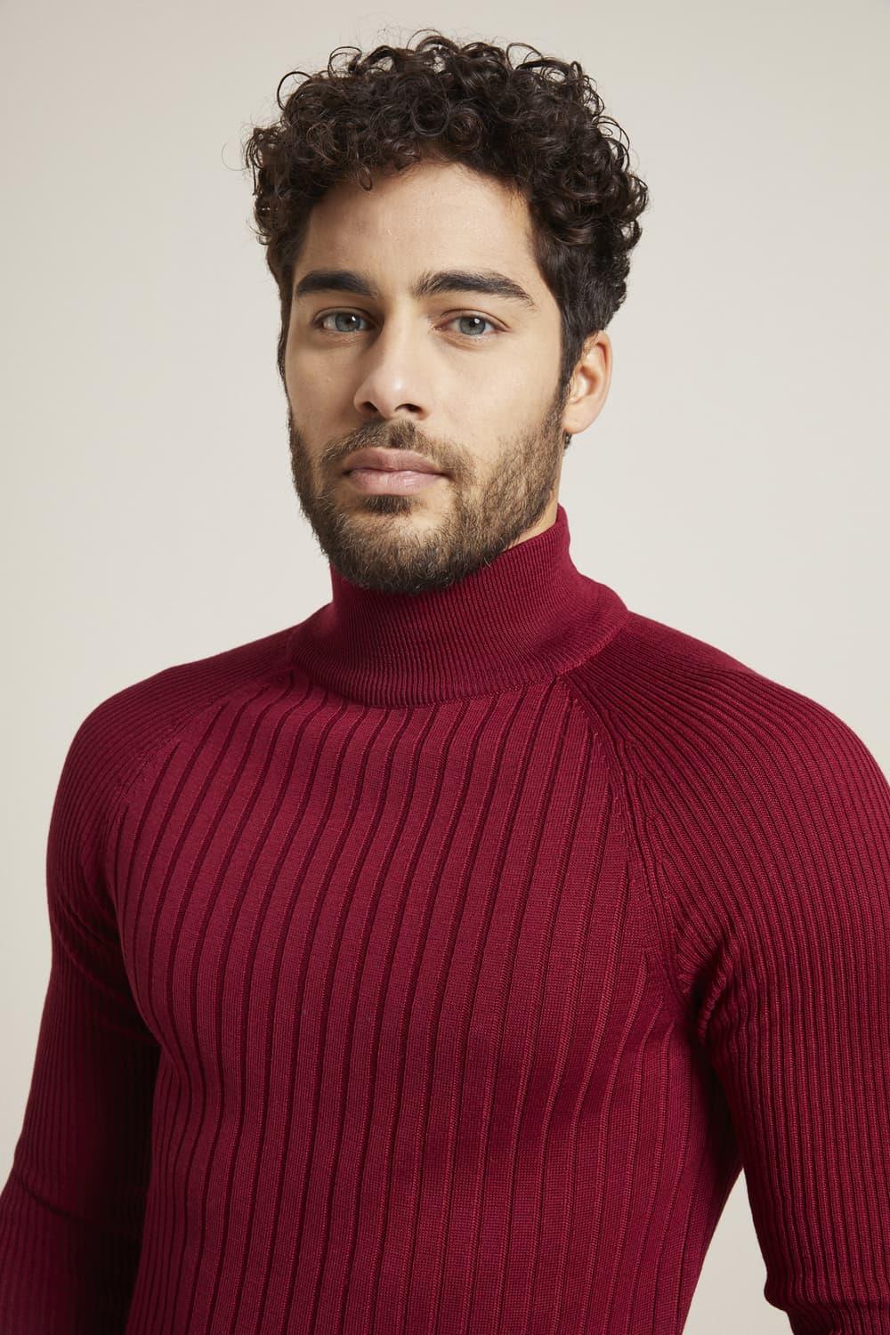 TR 833 Bordo Balıkçı Triko