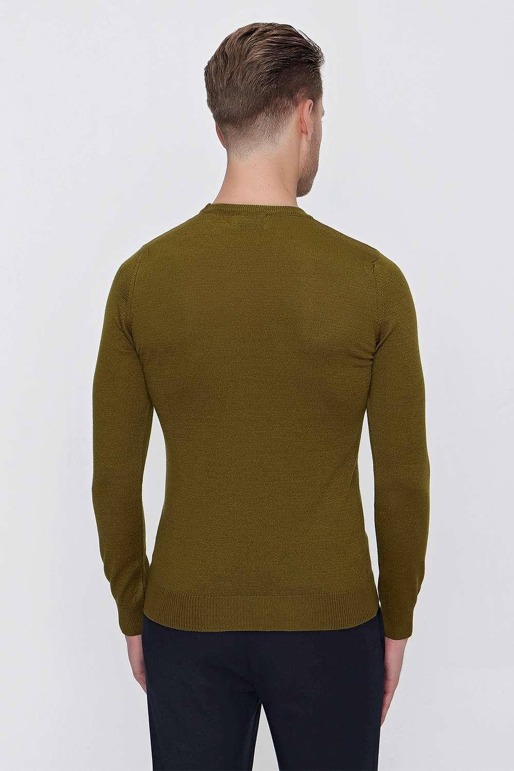 TR 840 Slim Fit Haki Klasik Triko