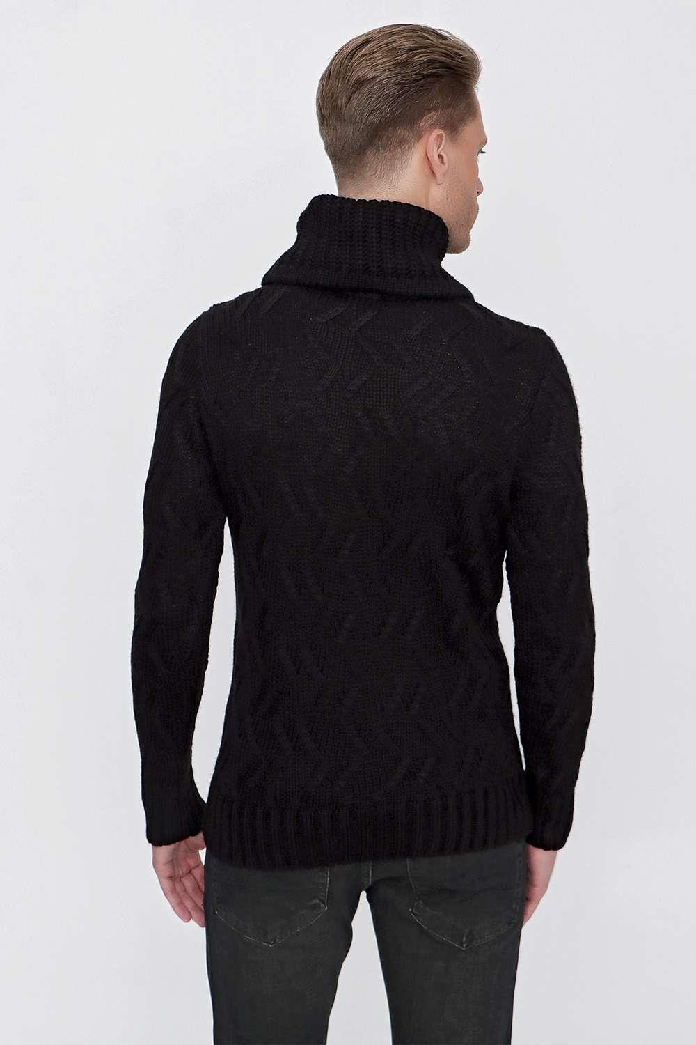 TR 844 Slim Fit Siyah Klasik Triko