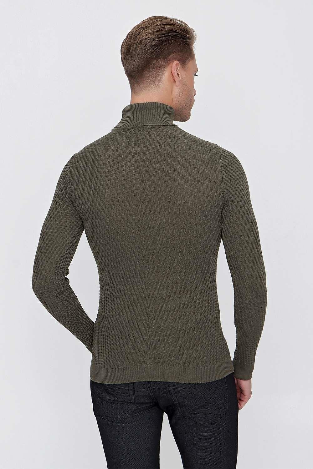 TR 848 Slim Fit Haki Klasik Triko