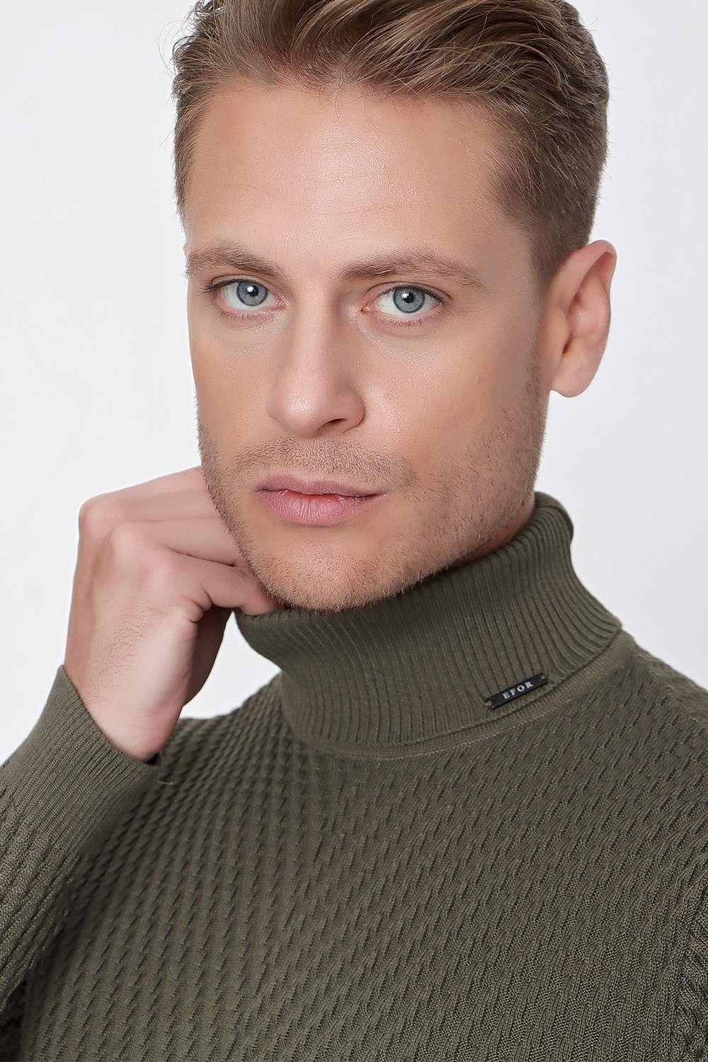 TR 848 Slim Fit Haki Klasik Triko