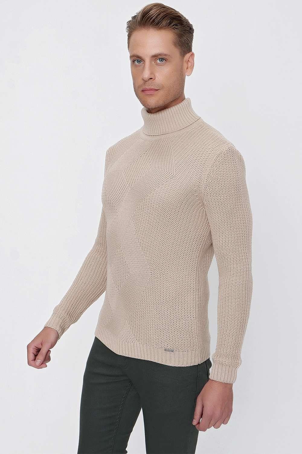 TR 850 Slim Fit Bej Klasik Triko