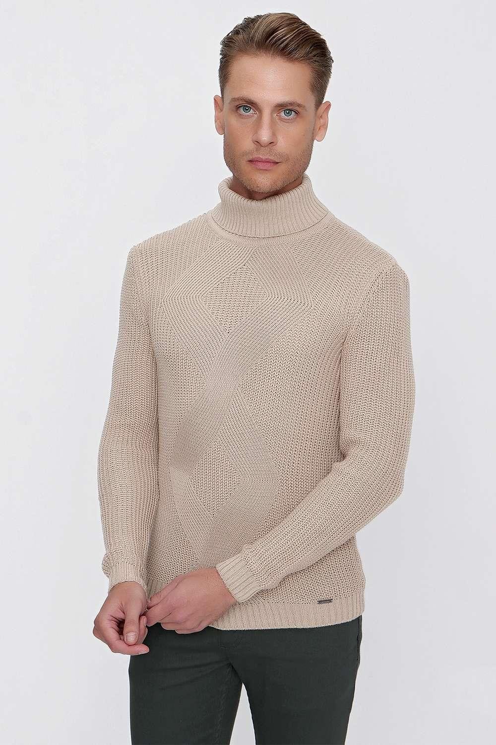 TR 850 Slim Fit Bej Klasik Triko