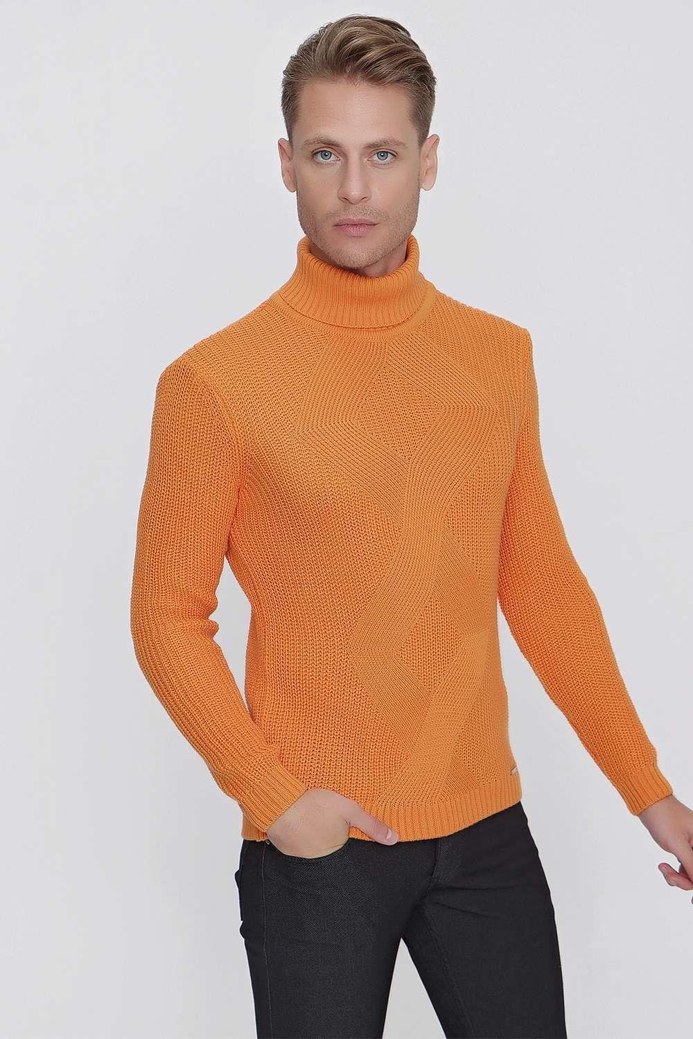 TR 850 Slim Fit Oranj Klasik Triko