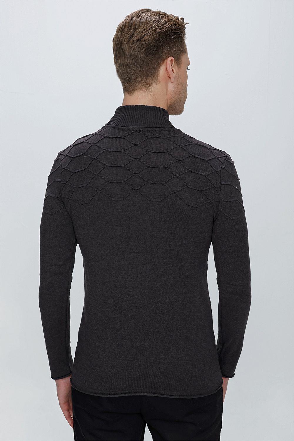 TR 851 Slim Fit Antrasit Klasik Triko