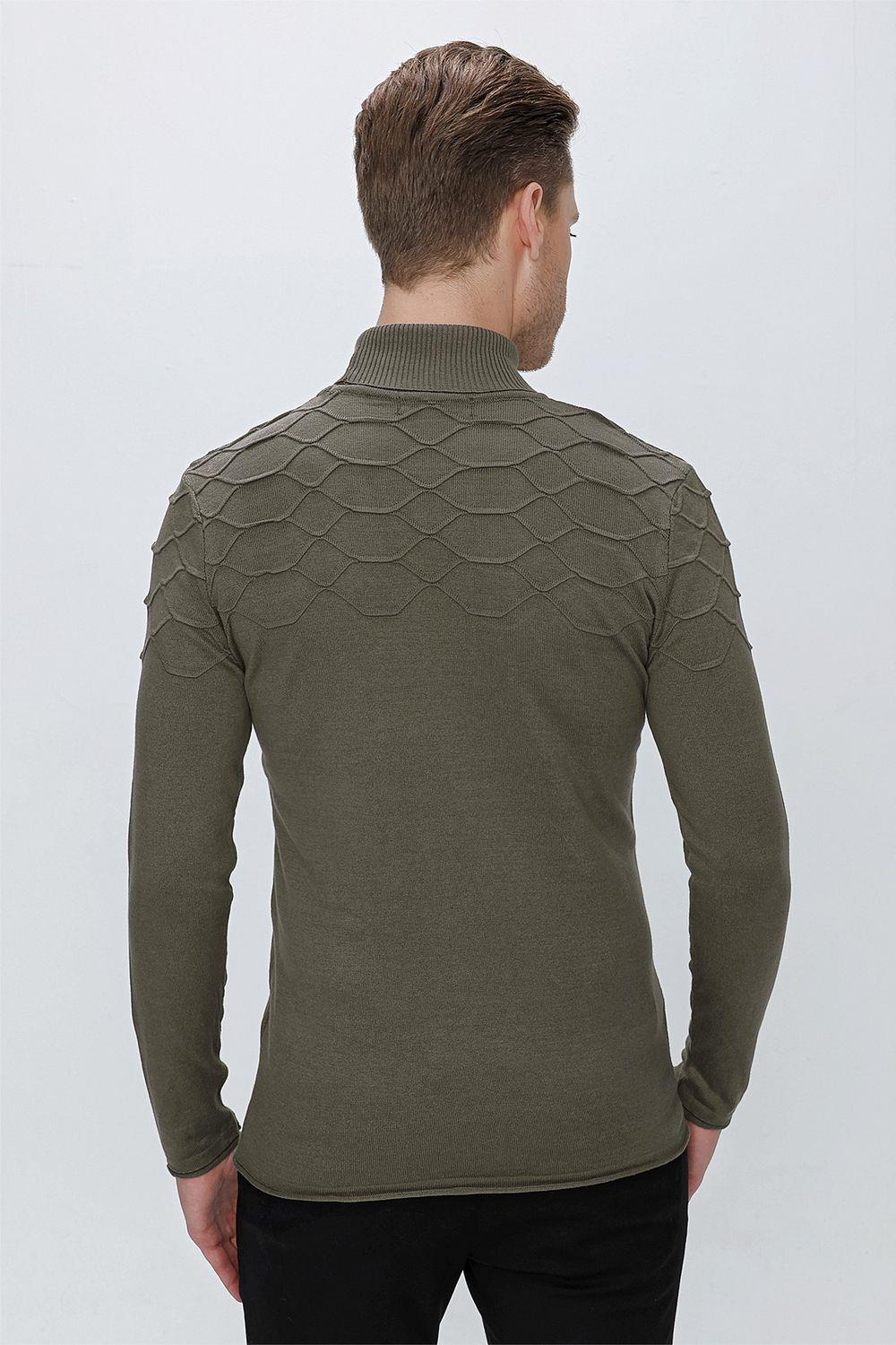 TR 851 Slim Fit Haki Klasik Triko