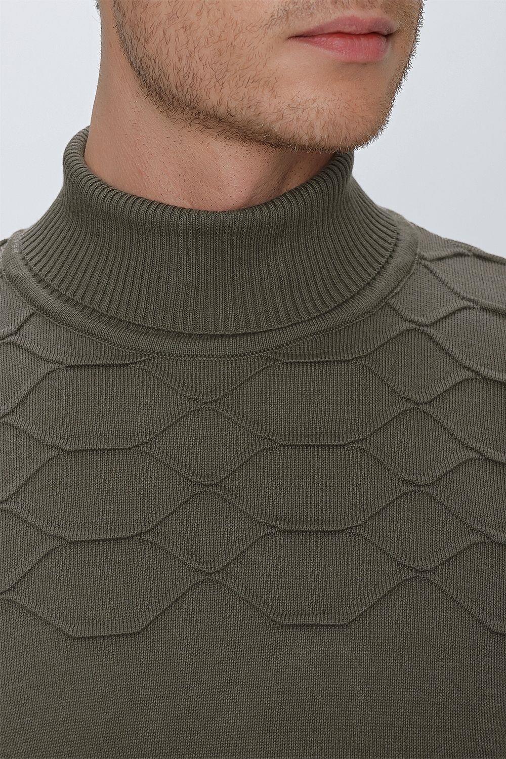 TR 851 Slim Fit Haki Klasik Triko