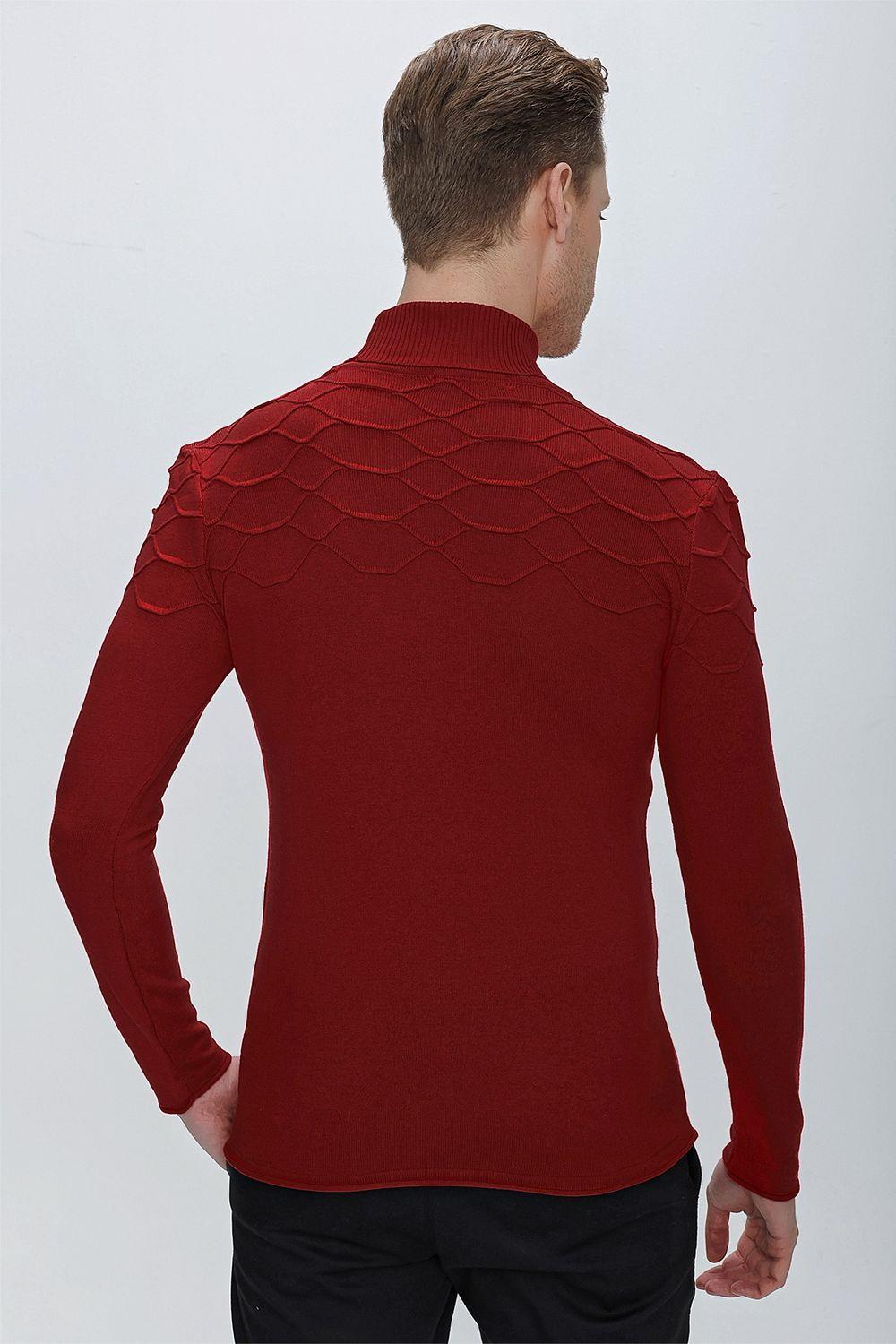 TR 851 Slim Fit Kırmızı Klasik Triko