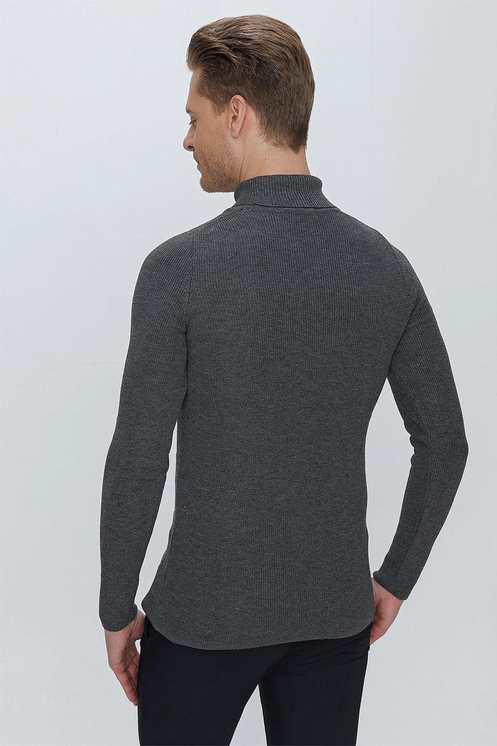 TR 852 Slim Fit Antrasit Klasik Triko