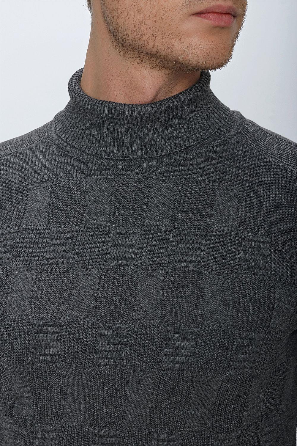 TR 852 Slim Fit Antrasit Klasik Triko