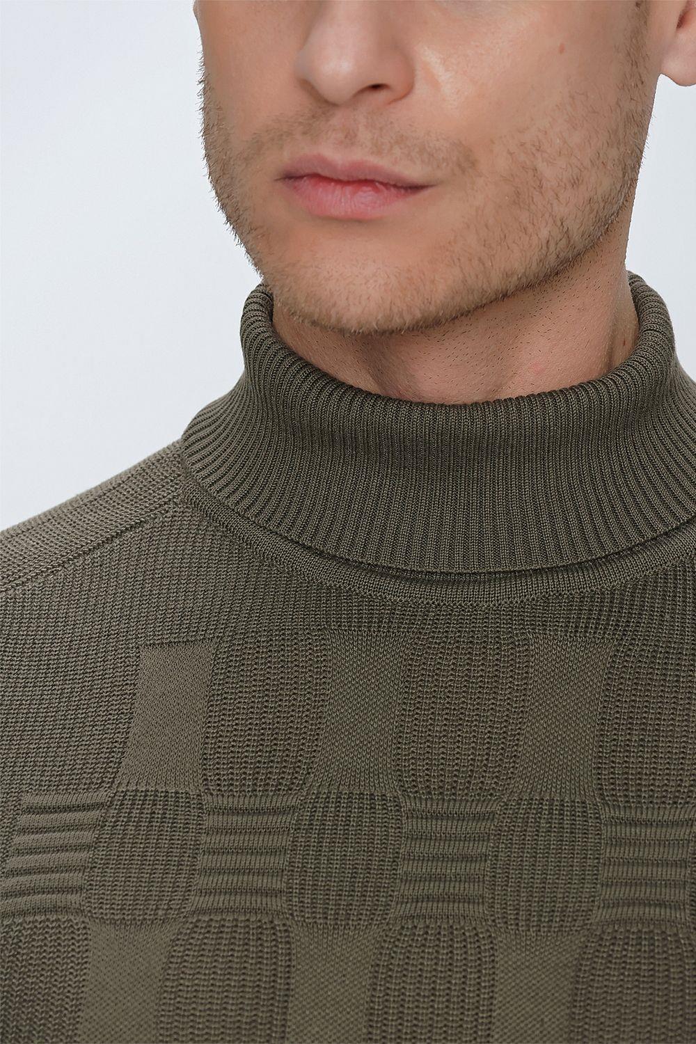 TR 852 Slim Fit Haki Klasik Triko