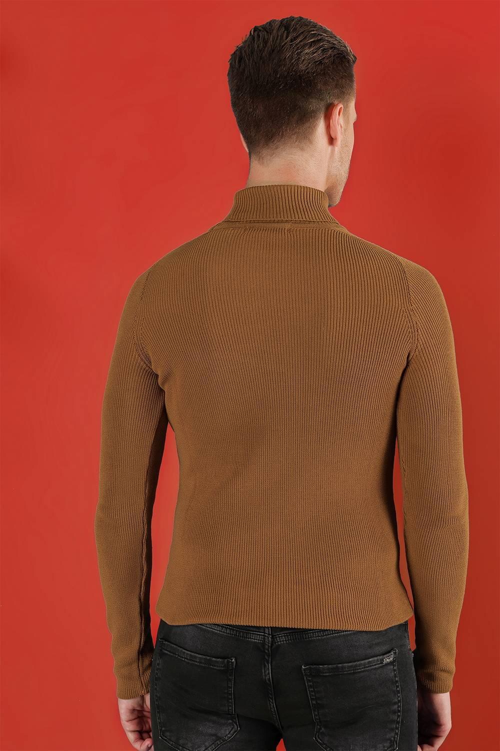 TR 852 Slim Fit Taba Klasik Triko