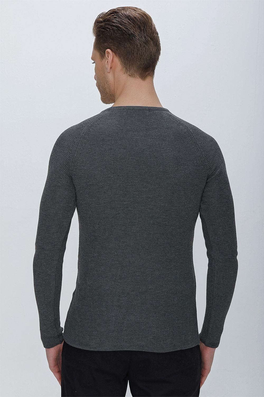 TR 854 Slim Fit Antrasit Klasik Triko