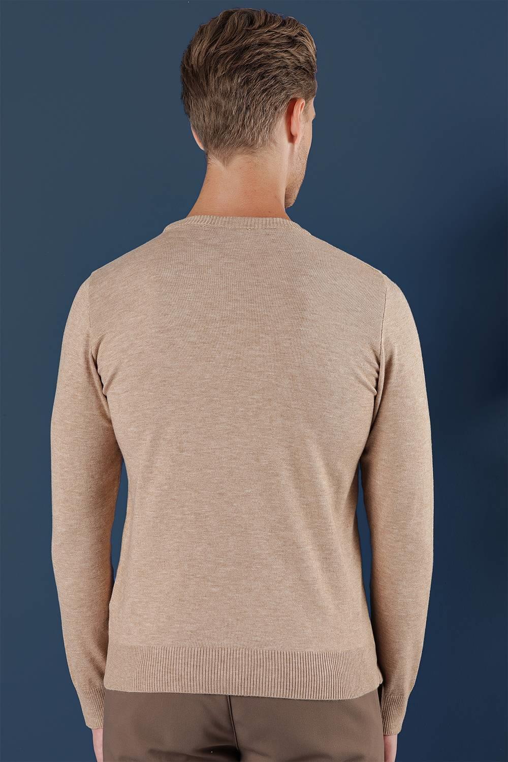 TR 858 Slim Fit Bej Klasik Triko