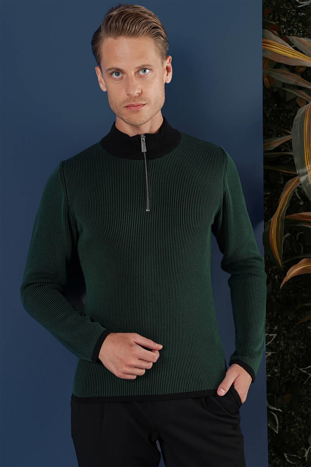 TR 859 Slim Fit Nefti Klasik Triko
