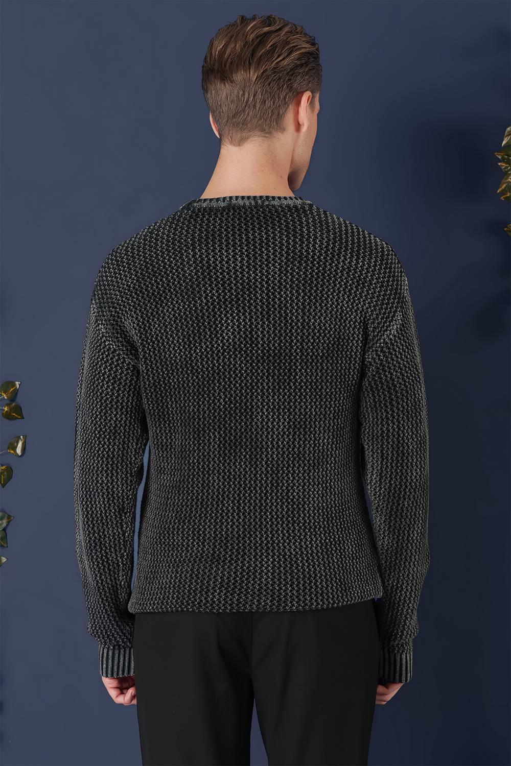 TR 862 Slim Fit Siyah Klasik Triko