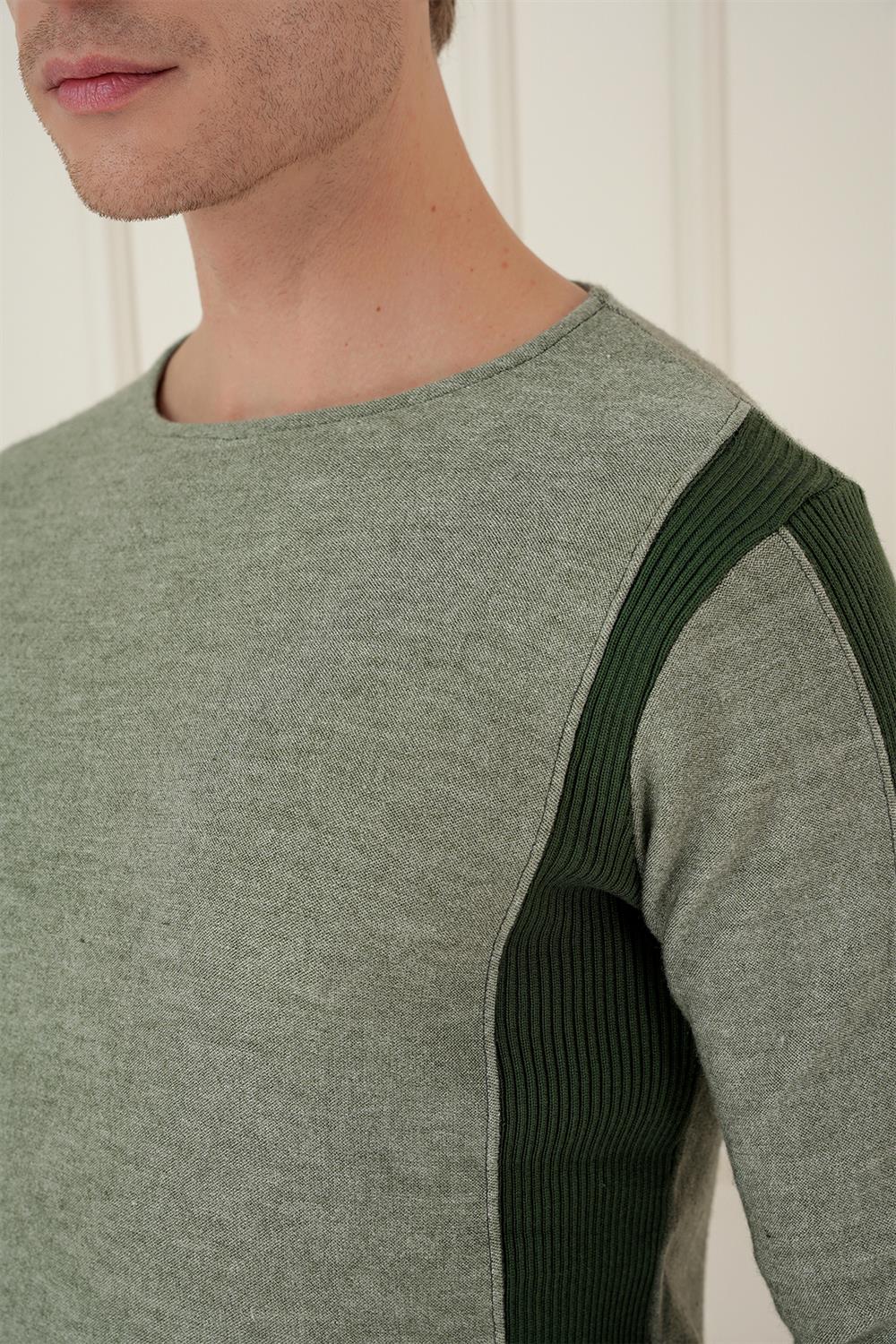 TR 871 Slim Fit Haki Klasik Triko