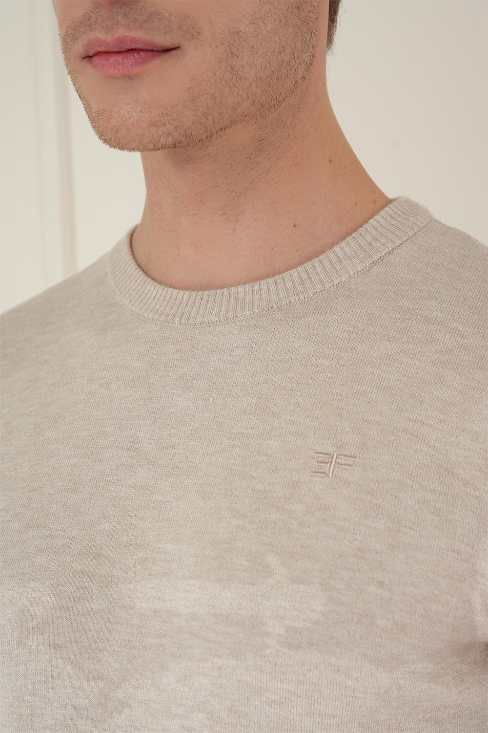 TR 875 Slim Fit Bej Klasik Triko
