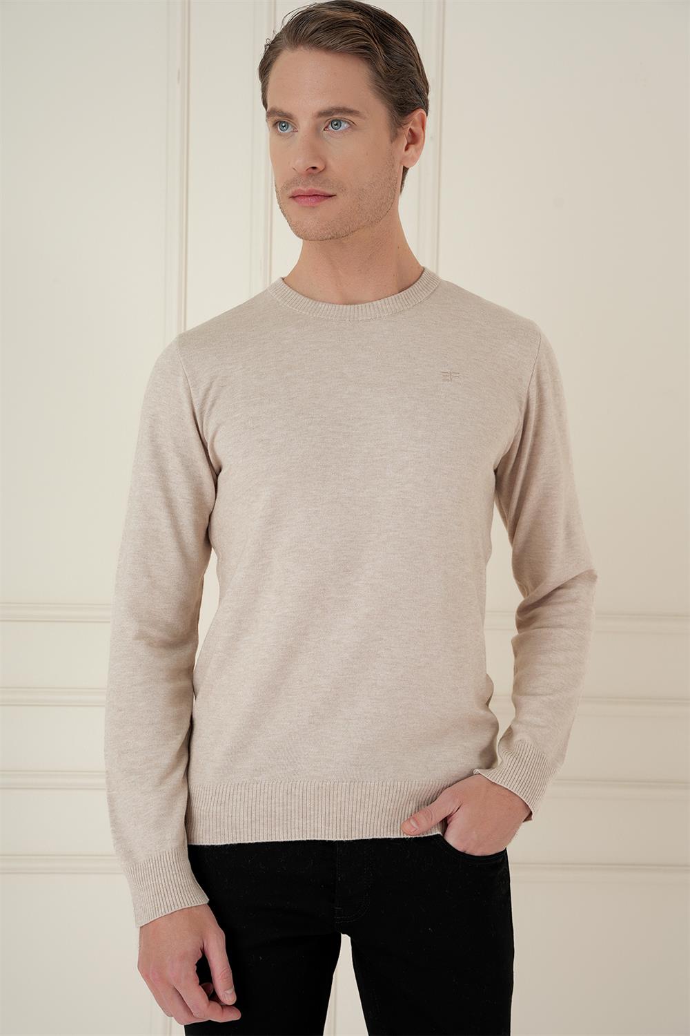 TR 875 Slim Fit Bej Klasik Triko