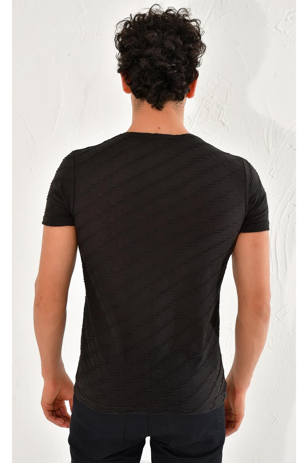 TS 761 Slim Fit Siyah Spor T-Shirt