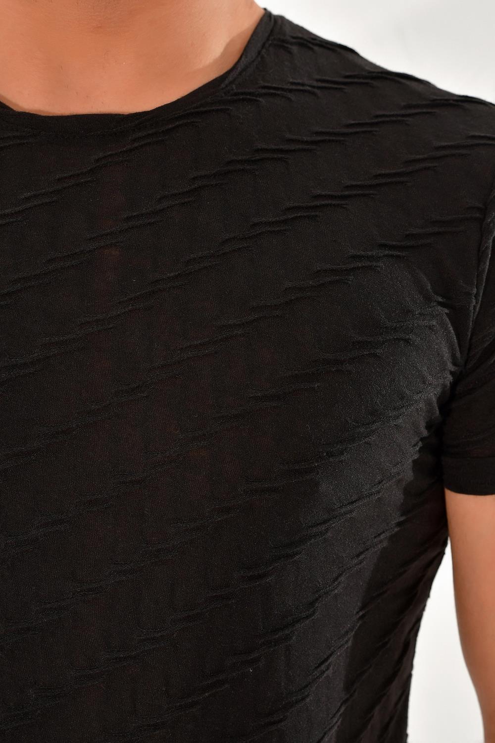 TS 761 Slim Fit Siyah Spor T-Shirt