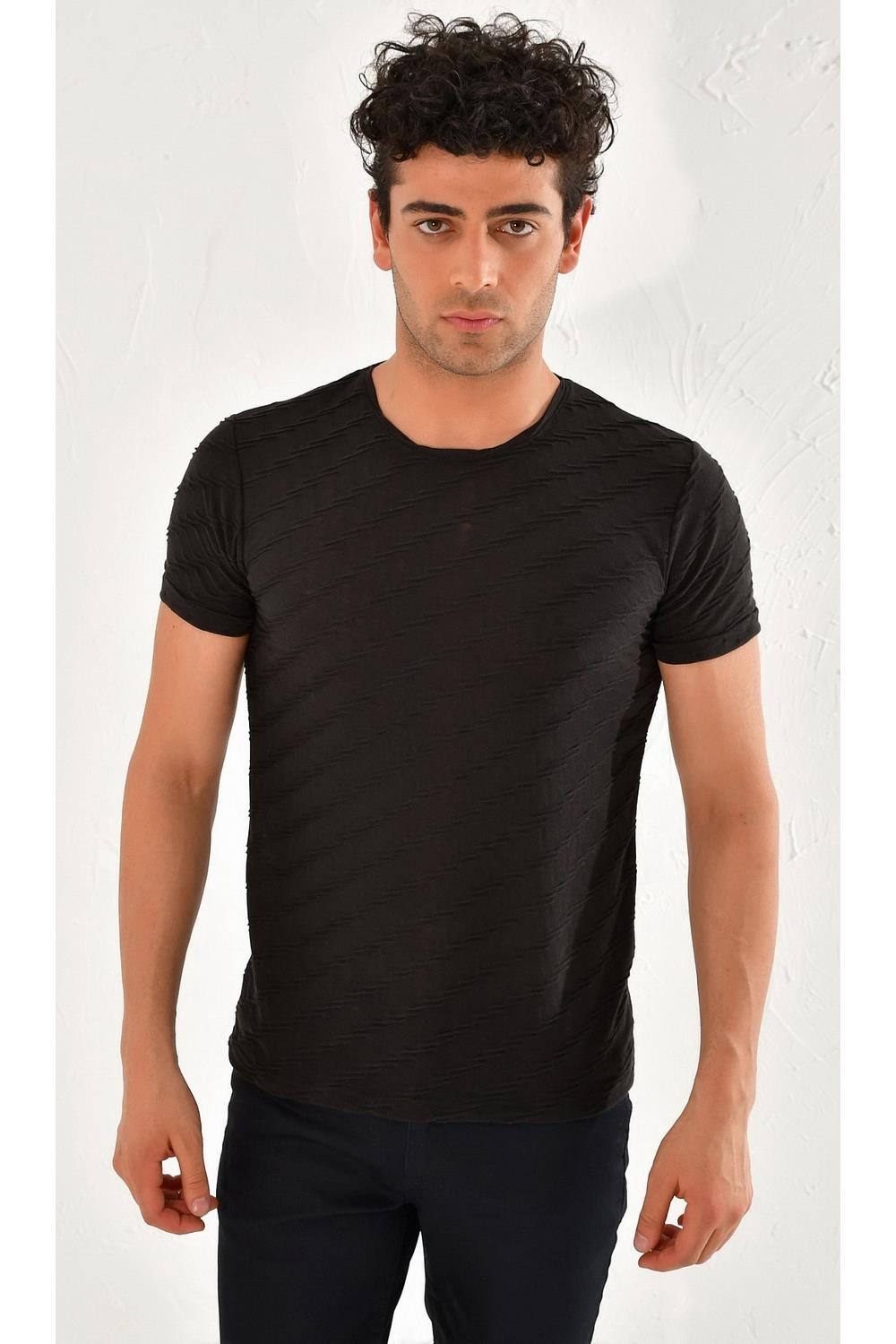 TS 761 Slim Fit Siyah Spor T-Shirt